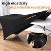 2 Pack Spandex Table Cover 6 FT Black Tablecloths Rectangle