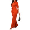 Casual Jumpsuits for Women Elegant Orange Button Down Long Sleeve