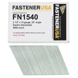 FastenerUSA 2-1/2" ANGLE FINISH NAILS 15GA GALV 3,655ct | FN1540