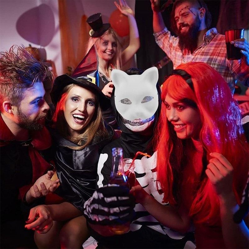 Ciieeo Therian Stuff DIY Masquerade Masquerade Abs White Pack of