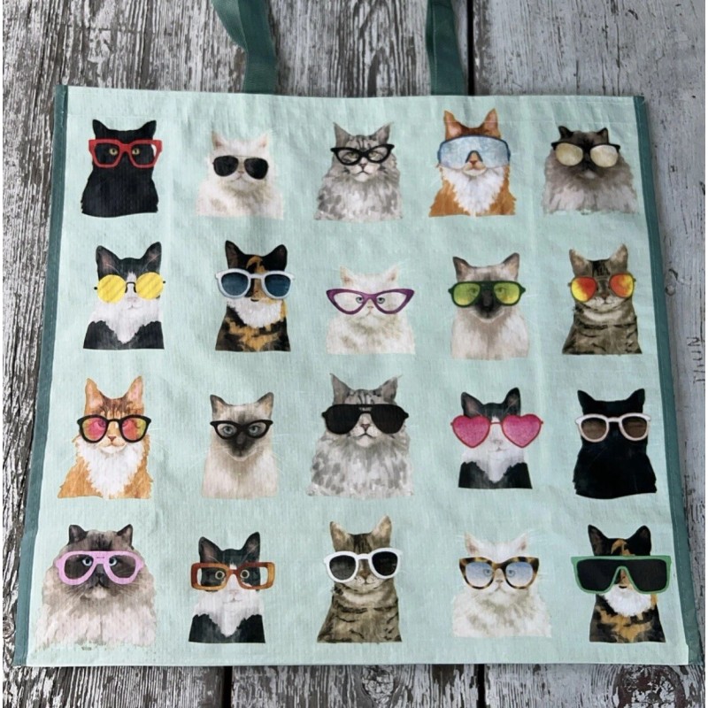 TJMaxx Shopping Gift Bag Cats Kittens Sunglasses Shades Glasses New
