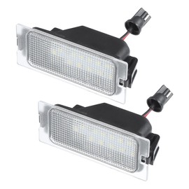 A ABSOPRO Car 6500K White LED License Plate Light Assembly No.7T4Z-13550-A 3528SMD for Ford Edge 07-14 for Ford Escape 08-12 ABS Clear (Set of 2)