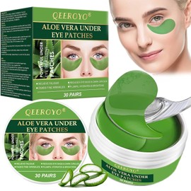 Aloe Vera Eye Pads, Eye Masks, Hyaluronic Acid Collagen, Eye Pads Against Dark Circles, Hyaluronic Acid Eye Mask, Remove Dark Circles, Wrinkles, Eye Bags, Puffiness, Pack of 30