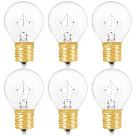 SerBion 40 Watt Lava Lamp Replacement Bulbs - E17 Intermediate Base, 6-Pack, Compatible with 14.5-Inch/20-Ounce Lava Lamps, S11 Shape, Soft Warm White Glow, 120 Volt