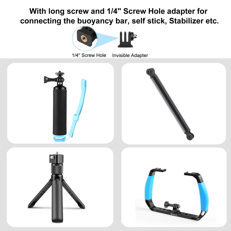 PULUZ 60m Waterproof Dive Case for Insta360 X5, Invisible Underwater