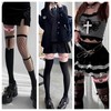 2Pcs Adjustable Punk Rock Thigh Garter Heart Leg Garter Belts