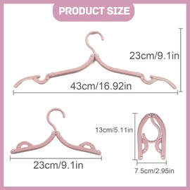 JENCVNL Folding Travel Hangers, 20 PCS Portable Travel Hangers Plastic Foldable Clothes Coat Hangers Travel Accessories Essentials for Home Travel Outdoor Camping, 4 Colors