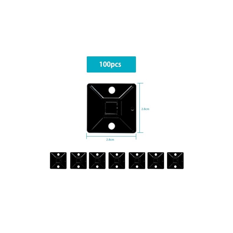 100 Piezas Organizador de Cables, Clips de Cable Adhesivos para