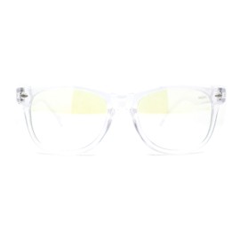 SA106 Boys Plastic Horn Rim Blue Light Blocking Computer Glasses Clear