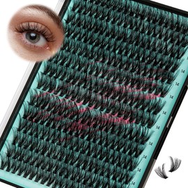 Lash Clusters Wispy 280PCS Eyelash Extension 60D Cluster Lashes Individual Lashes DIY Lash Extension Natural Look Cluster Eyelash Extensions Soft False Eyelashes at Home for Beginners(14mm)