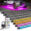 MICTUNING N8 RGBW Underglow Chasing Lights for Car with Remote