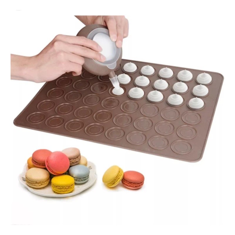 A4F-SOLUTIONS Tapete De Silicon Para Hornear Macarrones 48 Cavidades