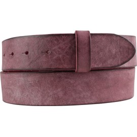 BELTINGER Replacement Belt Made of Soft Full Cowhide Leather Used Look without Buckle 4 cm | Press Stud Belt for Men and Women 40 mm | Vintage Look, bordeaux