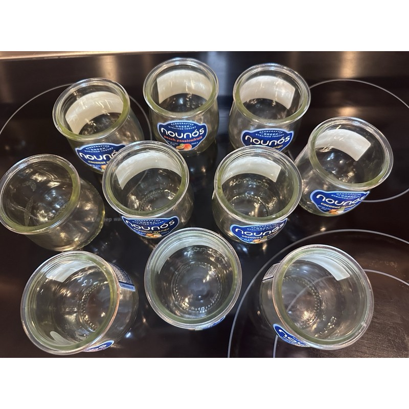 Nounos Yogurt Glass Jars 10 Clean Empty Jars Craft DIY