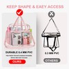 Oraben Clear Bag Stadium Approved 12x6x12 Clear Tote Bag with