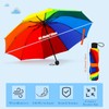 Cunno 12 Pieces Rainbow Umbrella Portable Tri Folded Umbrella 10