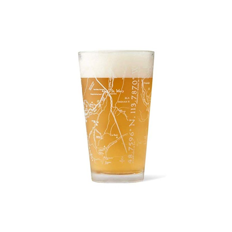 McGovern & Company National Park Pint Glass - Line Map