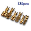 Flat Terminal Set, 135 Piece Set, Crimp Terminals, Connection Terminals,