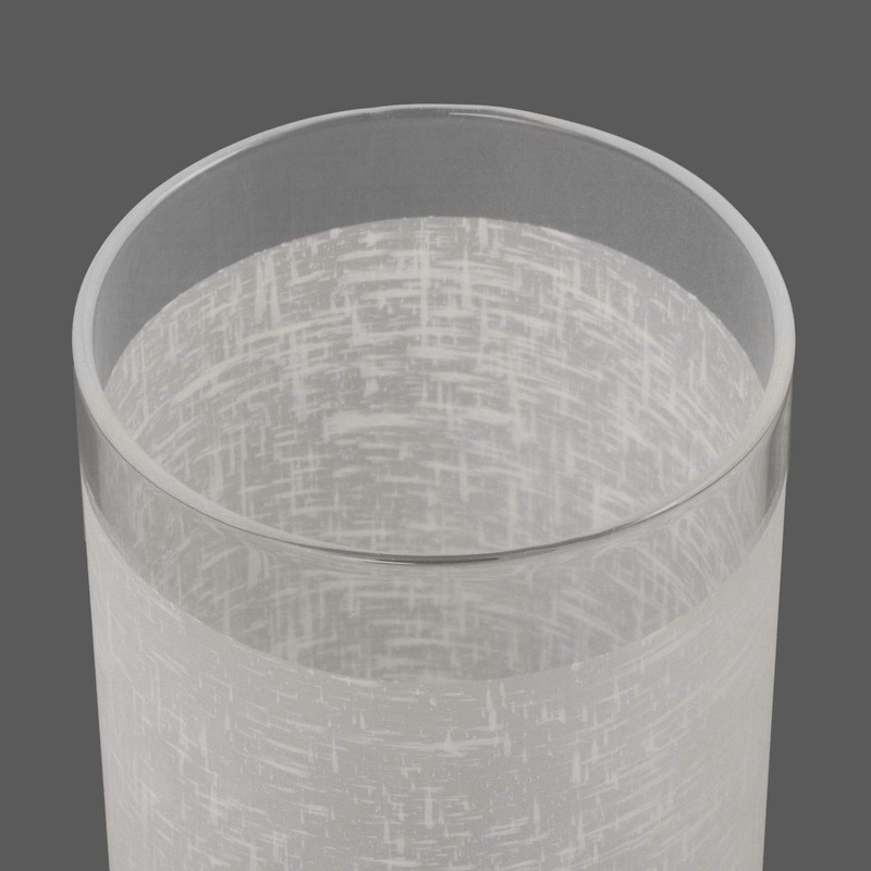 Anmire 2 Pack White Linen Frosted Glass Lamp Shade, Cylinder