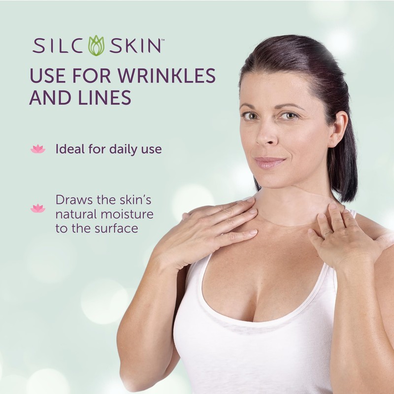 Silcskin Collette Pad Medical Grade Neck Wrinkle Patches, Reusable Silicone