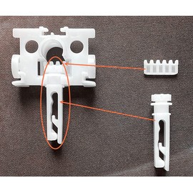 APUXON 40pcs The Stem and Gear for Vanes Carrier of 3-1/2" or 5" Vertical Blinds Components Used for Headrail