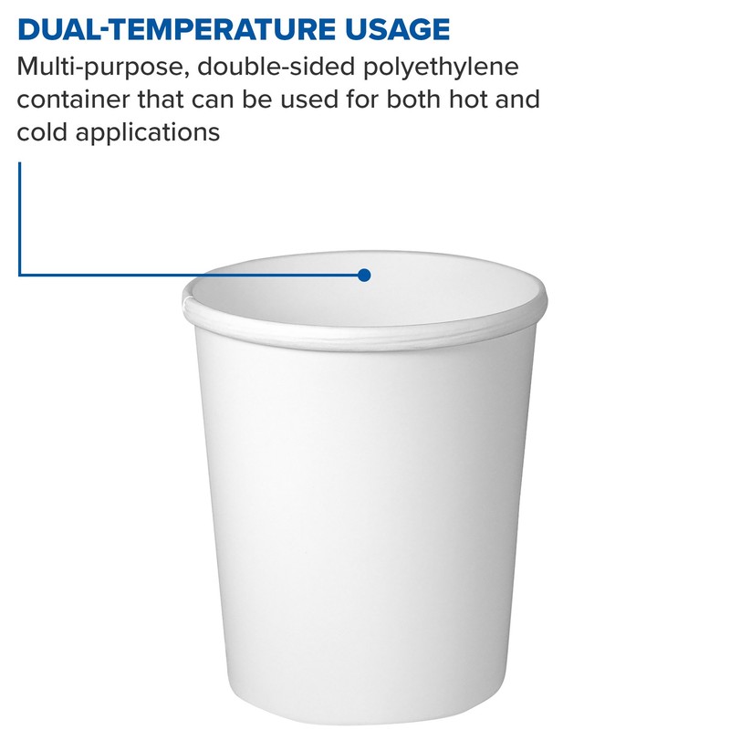 SOLO H4325-2050 32 oz White Flexstyle DSP Paper Food Container