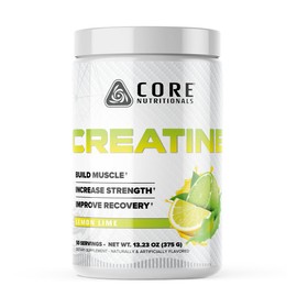 Core Nutritionals Creatine Monohydrate | Increase Strength, Build Muscle, Improve Recovery | 5g Creatine | 50 Servings (Lemon Lime)