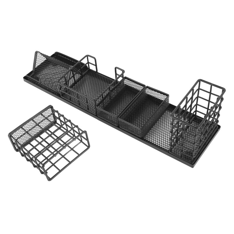 7pcs Mesh Desk Organizer Multi Functional Phone Holder Paperclip Storage