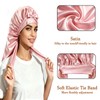 Pink Large Satin Sleep Bonnet, Adjustable Wrap for Braids, Locs