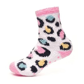 A2Z 4 Kids Super Soft Fluffy Girls Cosy Socks with Non Slip Gripper Warm Winter - Socks AZ438 Multi 7-10 (12.5-3.5)