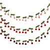 LUJIYY Soft and Realistic Handmade Cherry Felt String Garlands for