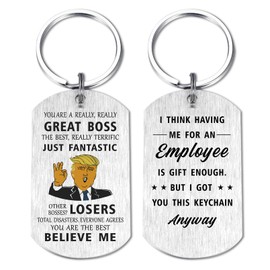 Mataly Funny Boss Gifts - Best Boss Gifts for Women Men - Great Boss Keychain - Bosses Day Gifts - Boss Birthday Gifts, Christmas - Boss Appreciation Gifts