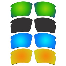 ACOMPATIBLE 4 Pair Replacement Polarized Lenses for Oakley Flak 2.0 XL Sunglasses Pack P12