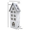 DARO DEKO Wooden LED House White Silver