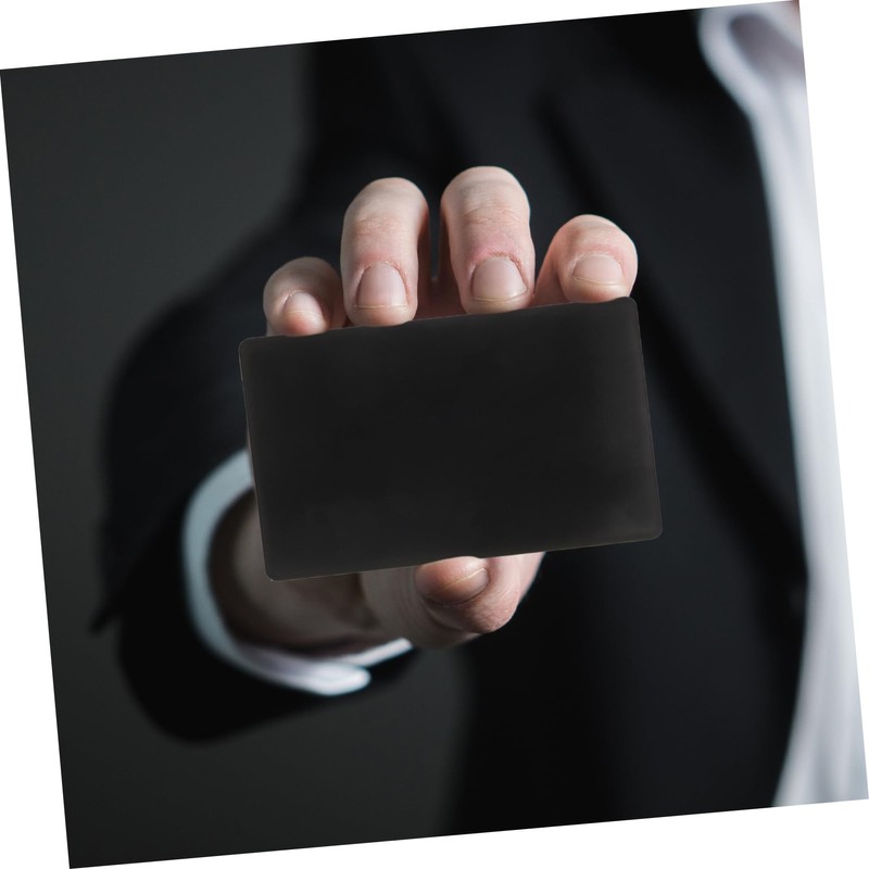 Tofficu 1set Blank Name Cards DIY Engraved Business Card Blanks