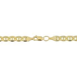 Kooljewelry 14k Yellow Gold Filled Mariner Link Chain Bracelet (5 mm, 8.5 inch)