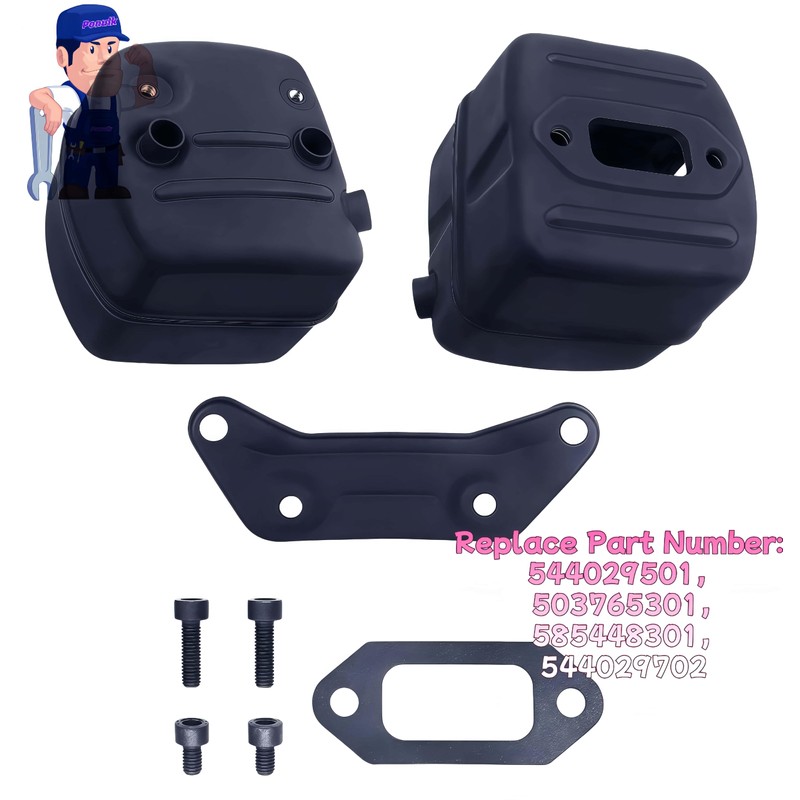 Ponulk 544029501,503765301,544029702 Exhaust Muffler Bracket Gasket Screw Kit Replace Husqvarna
