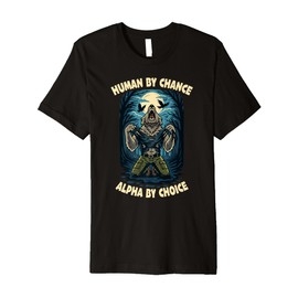 Werewolf Ripping Off Human by Chance Alpha by Choice Premium T-Shirt