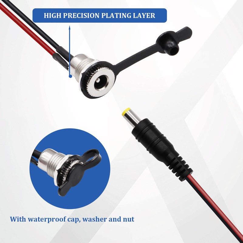 Seamaka 6pack 5.5 x 2.1 mm DC Power Jack Socket