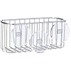 iDesign Shower Caddy Suction, Bathroom Metal Storage Shelf with Vacuum