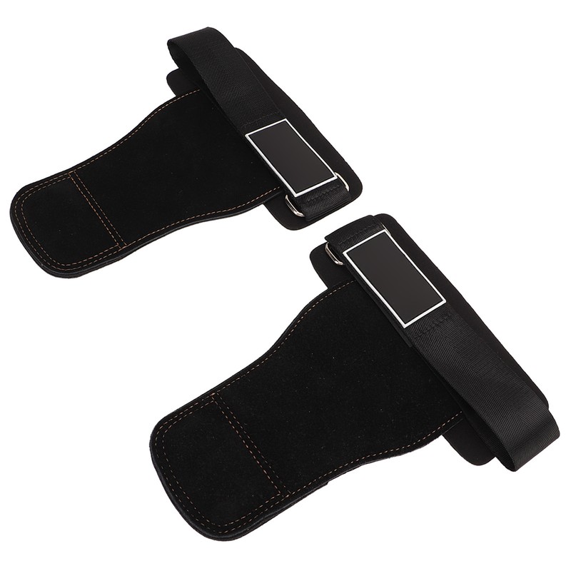 1Pair Real Leather Weight Lifting Wrist Straps Weight Lifting Grips