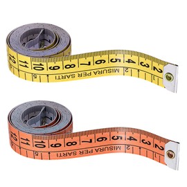 Kzouenzu Tailor's Tape Measure 2 in 1, Double-Sided Flexible Body Measuring Tape, with Centimetre and Inch Details, for Tailors, Craftsmen and Households [Pack of 2]