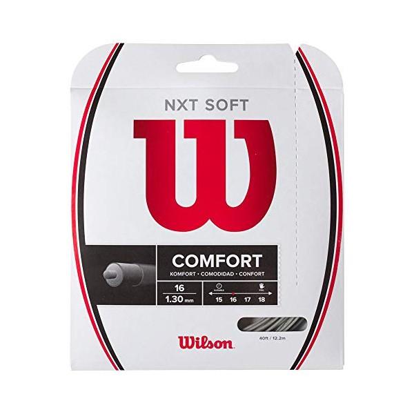 WILSON Sporting Goods NXT Soft 16 Silver Tennis String, 16 gauge
