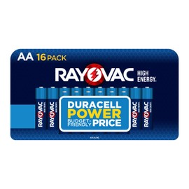 Rayovac High Energy AA Batteries (16 Pack), Double A Alkaline Batteries