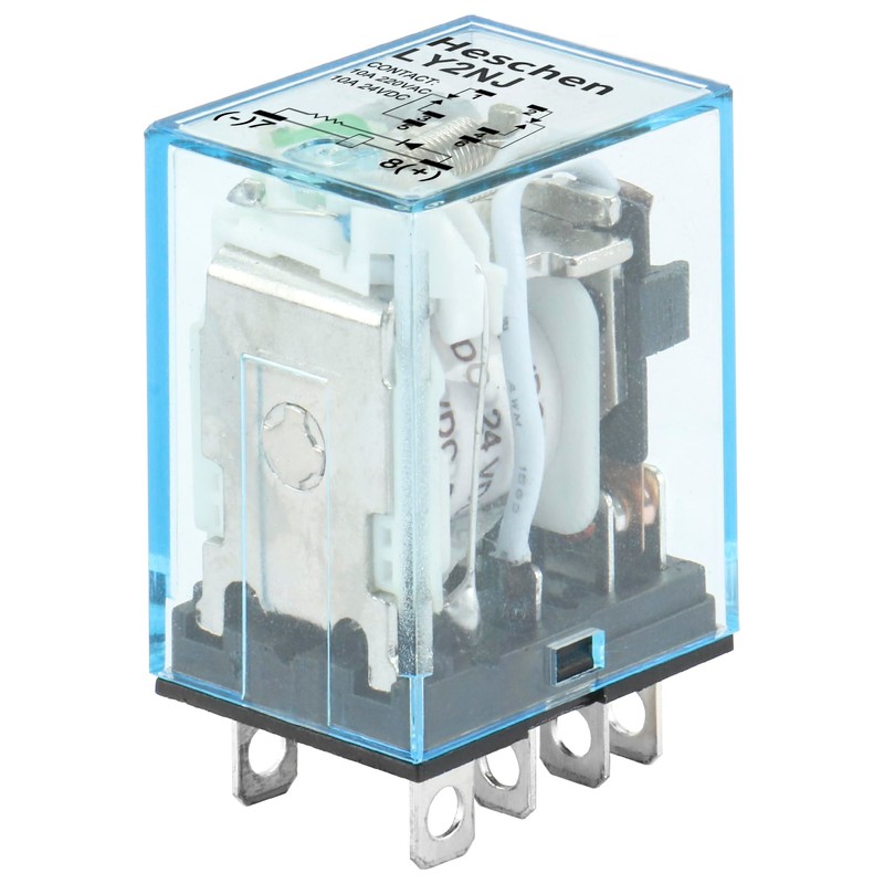 Heschen General Purpose Power Relay, LY2NJ, 24VDC Coil, 10A 24VDC/220VAC,