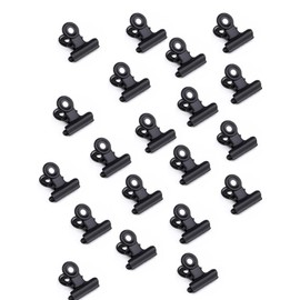 PEPAXON Small Bulldog Paper Clips Metal Clips Black Metal Bulldog Clips File Clips Paper Clips Binder Clamps 31 mm (31 mm - 20 Pieces)