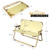 Fadidio Patio Loveseat 2-Person 45" Outdoor Loveseats Folding Camping Bench