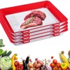 Lyaciomn Food Plastic Fresh-Keeping Tray Stackable Food Tray Reusable Food