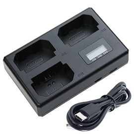 8.4V/850mA, Triple Charger for Sony NP-FZ100 Battery, Compatible with Sony A7III, A7SIII, A9, A9S Cameras, with LCD Display, Support Type-C and Micro USB, Sony a7iii Battery Charger