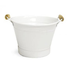 White Finish Handled Bucket